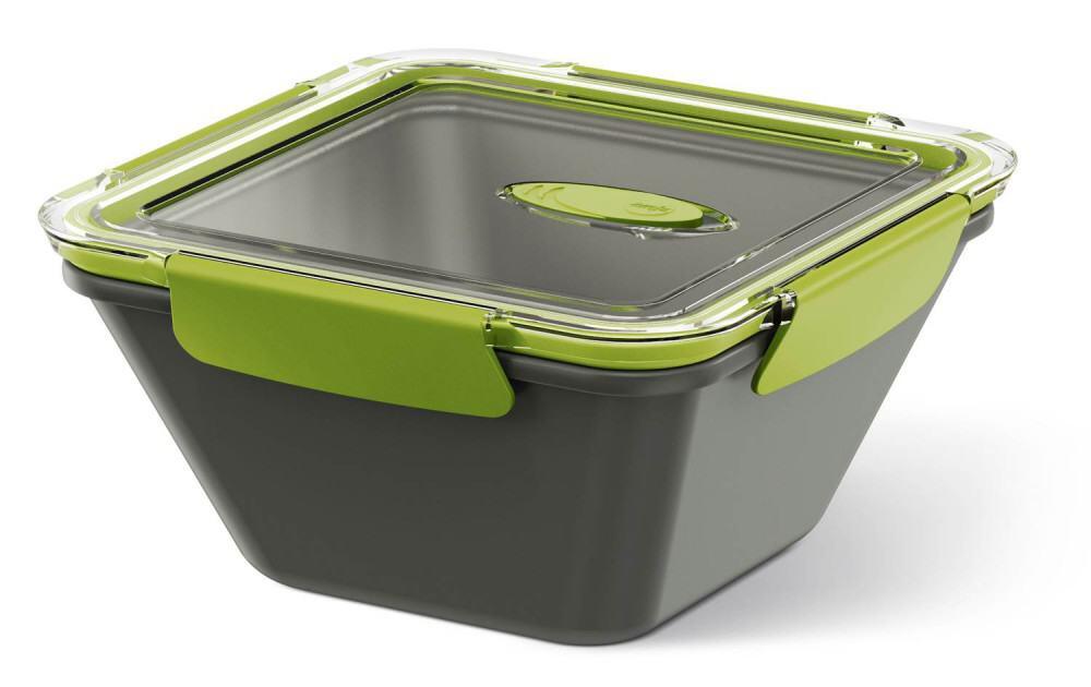 Emsa Bento Box quadratisch in grau/grün 1,5L