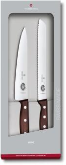 Victorinox Wood Küchenmesser-Set 2-teilig mit Holzgriff, Swiss Made