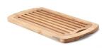 Continenta Brotschneidebrett Gummibaumholz mit Krümelrillen rechteckig