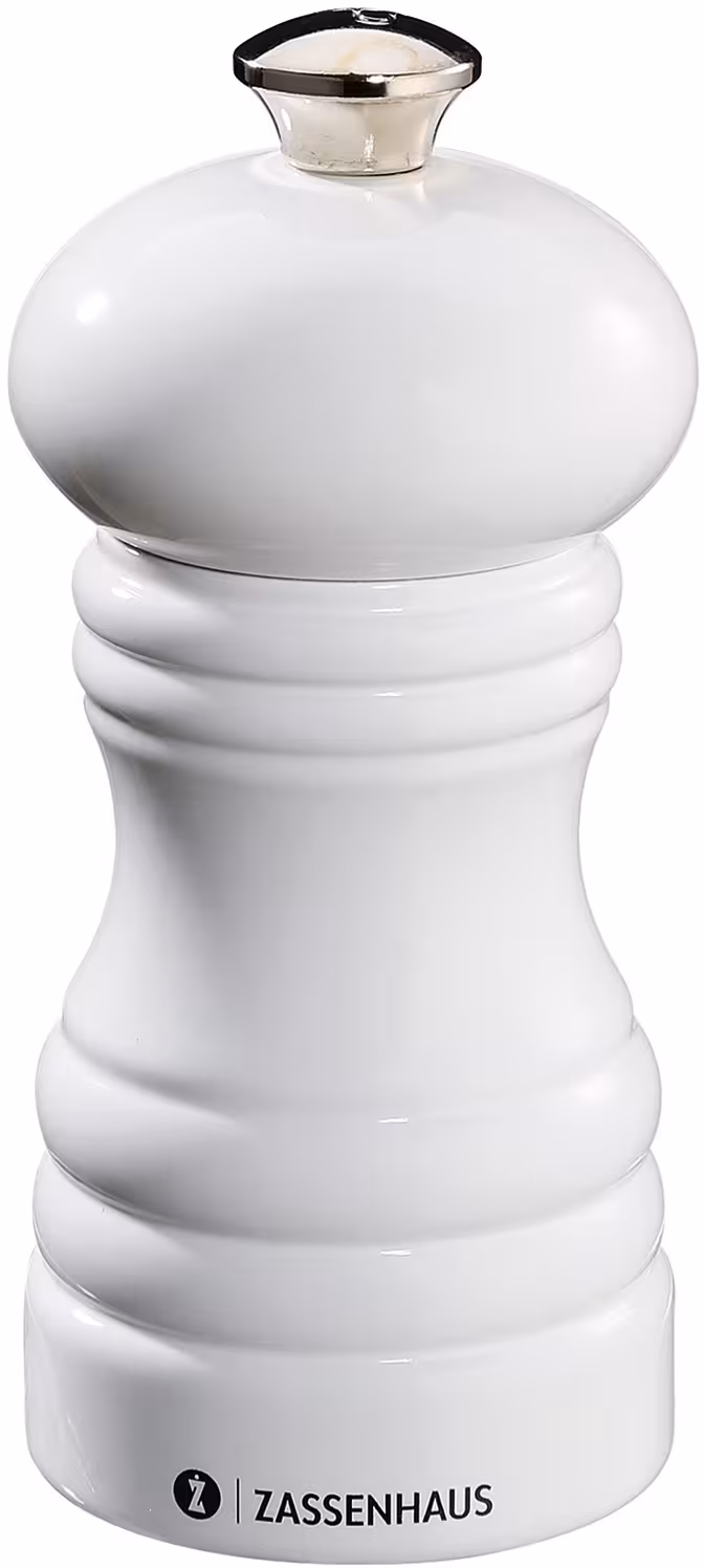 Zassenhaus Salzmühle BERLIN Buche weiß, Keramikmahlwerk, 18 cm