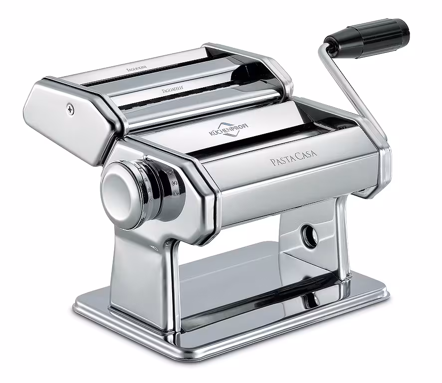 Küchenprofi Pastacasa 150 Nudelmaschine aus Edelstahl mit Handkurbel