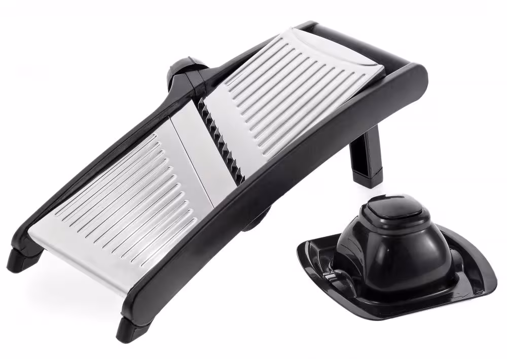 Westmark Gemüseschneider Vario Mandoline mit Fingerschutz und Halter