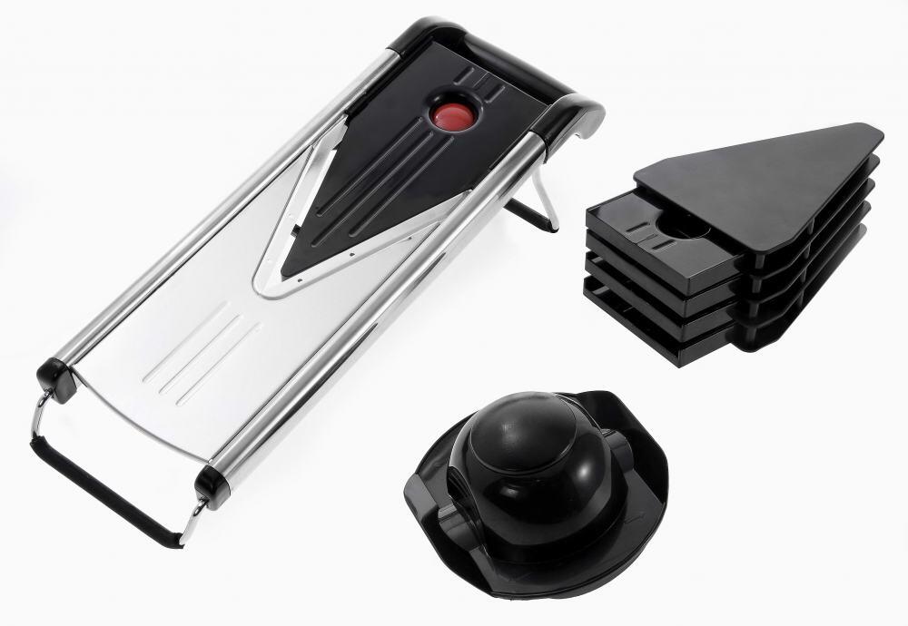 Westmark Gemüseschneider V-Plus Mandoline mit Einsätzen und Fingerschutz