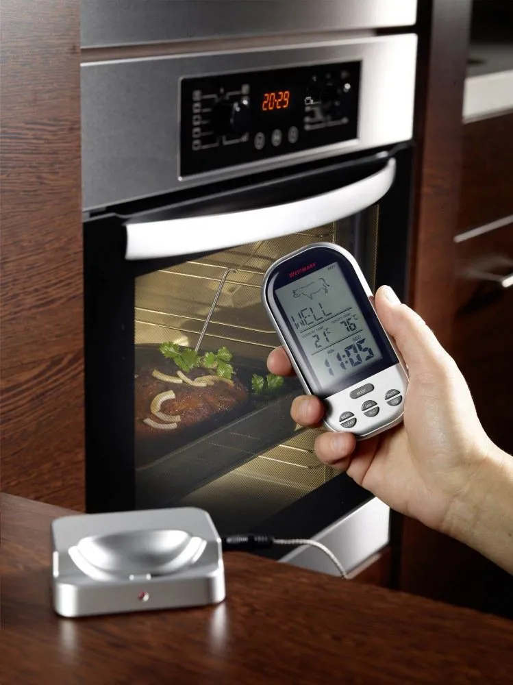 Westmark digitales Funk-Bratenthermometer am Ofen für Bratenkontrolle