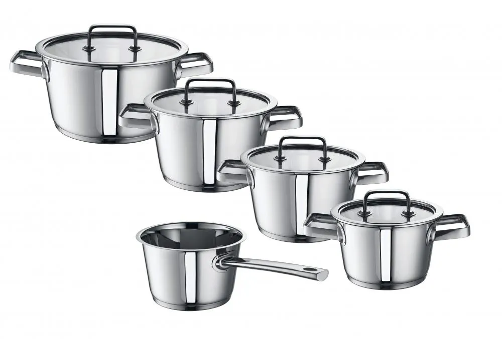 Rohe Culinaria-Set Conia 5-tlg. Edelstahl Kochtöpfe und Stieltopf