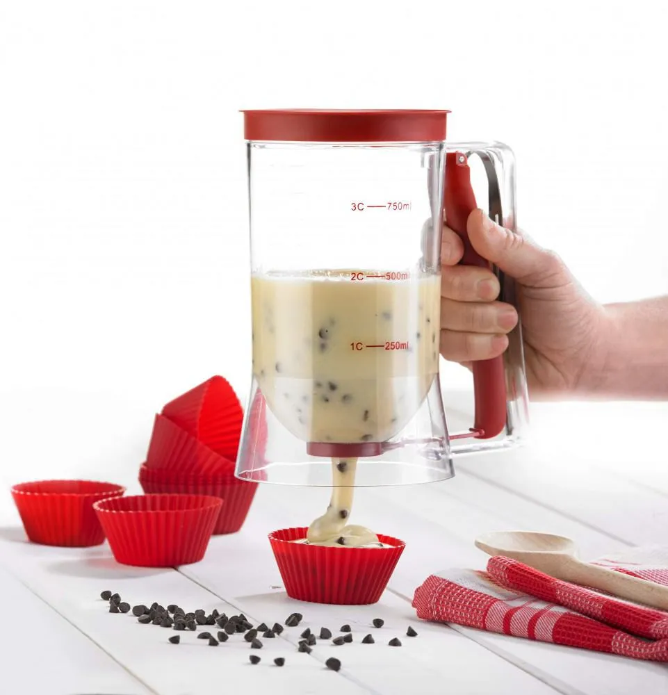 Westmark Teigportionierer Messbecher mit Ausgießer für Muffins und Cupcakes