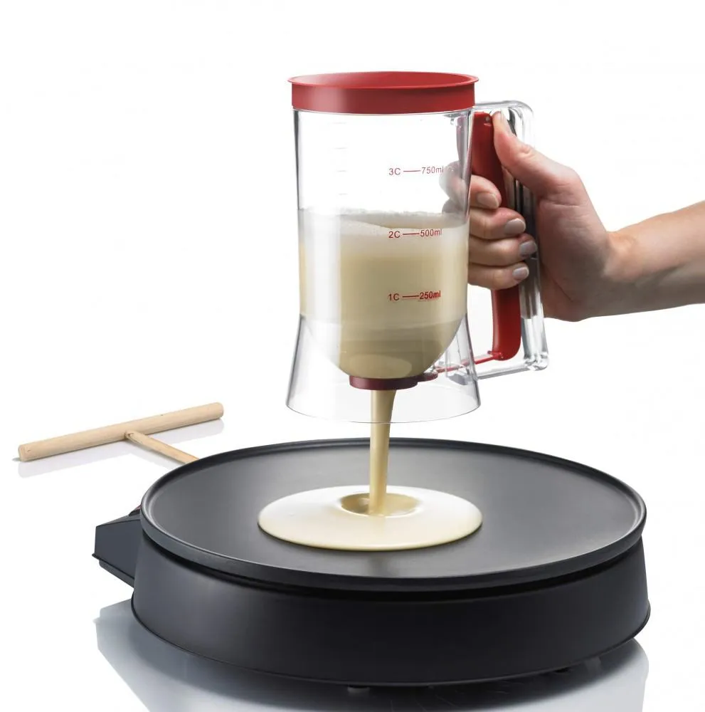 Westmark Teigportionierer für Crêpes, Teigspender mit Messbecher