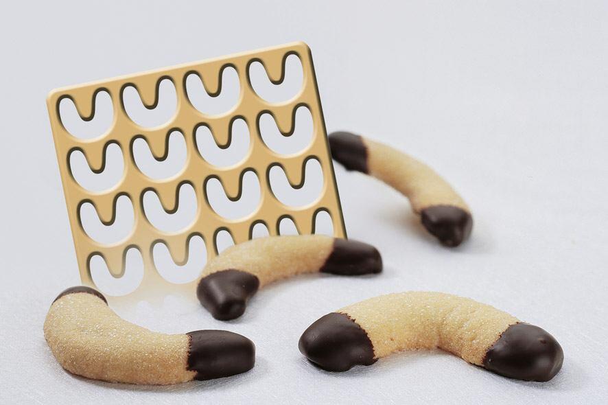 GSD Ausstechschablone Vanillekipferl f&uuml;r 28 St&uuml;ck