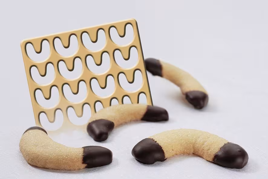 GSD Ausstechschablone Vanillekipferl 28 Stück mit Kipferlgebäck