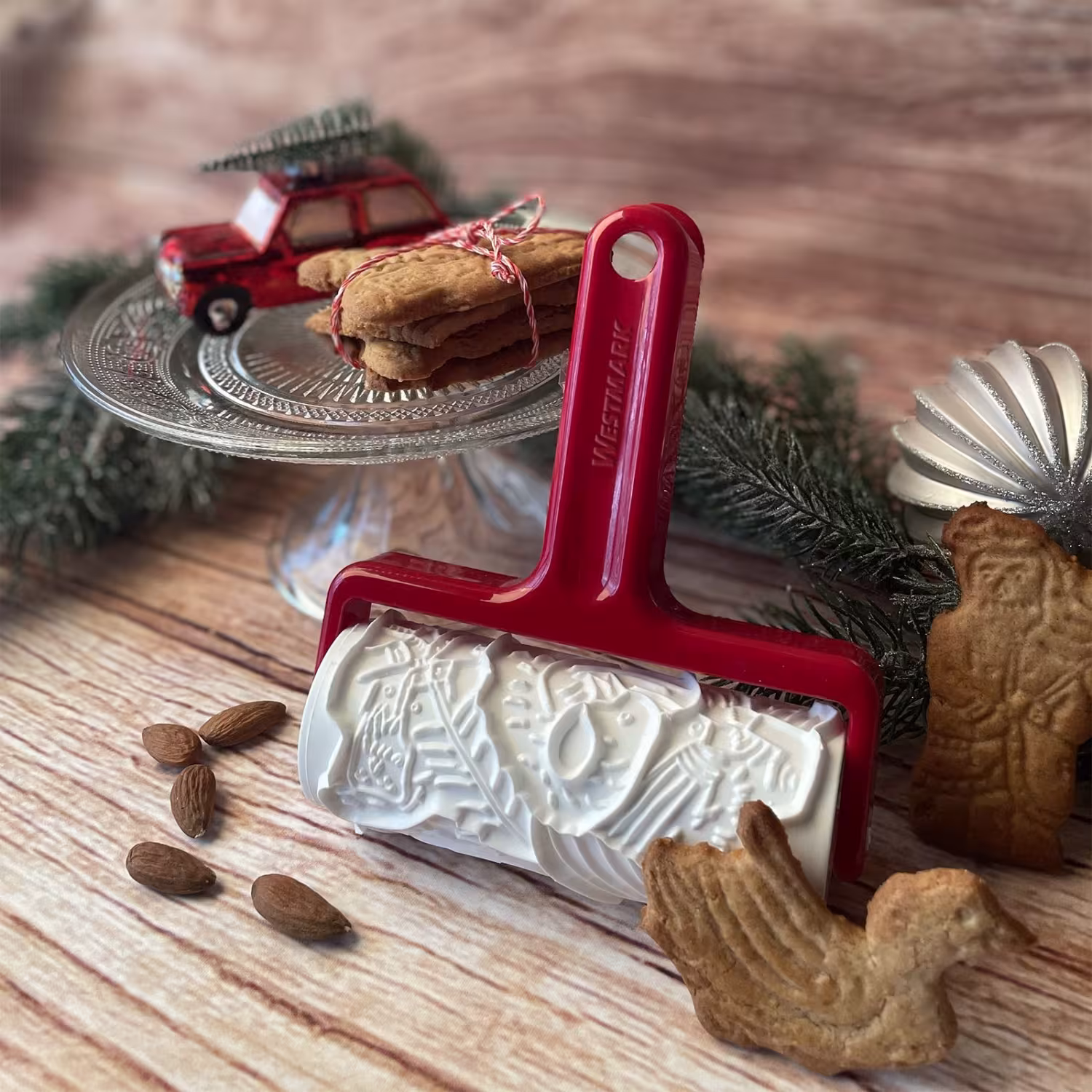 Westmark Spekulatius-Walze Teigroller für Weihnachtsplätzchen mit Motivprägung