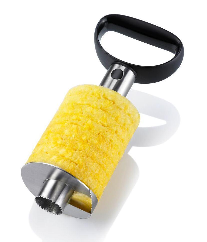 Westmark Ananasschneider Edelstahl mit Griff, Ananas spiralförmig schneiden