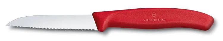 Victorinox Swiss Classic Gemüsemesser Wellenschliff 8 cm rot