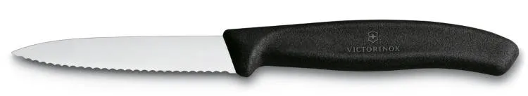 Victorinox Swiss Classic Gemüsemesser Wellenschliff 8 cm schwarz