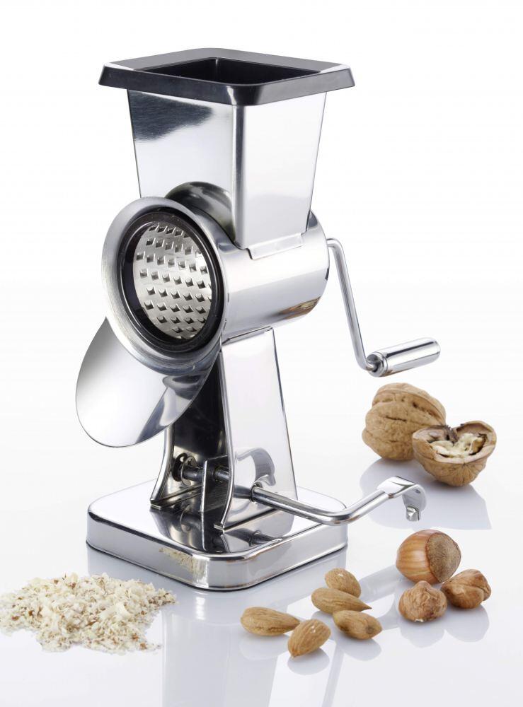 Westmark Mandelmühle Deluxe Nussmühle aus Edelstahl mit Kurbelgriff