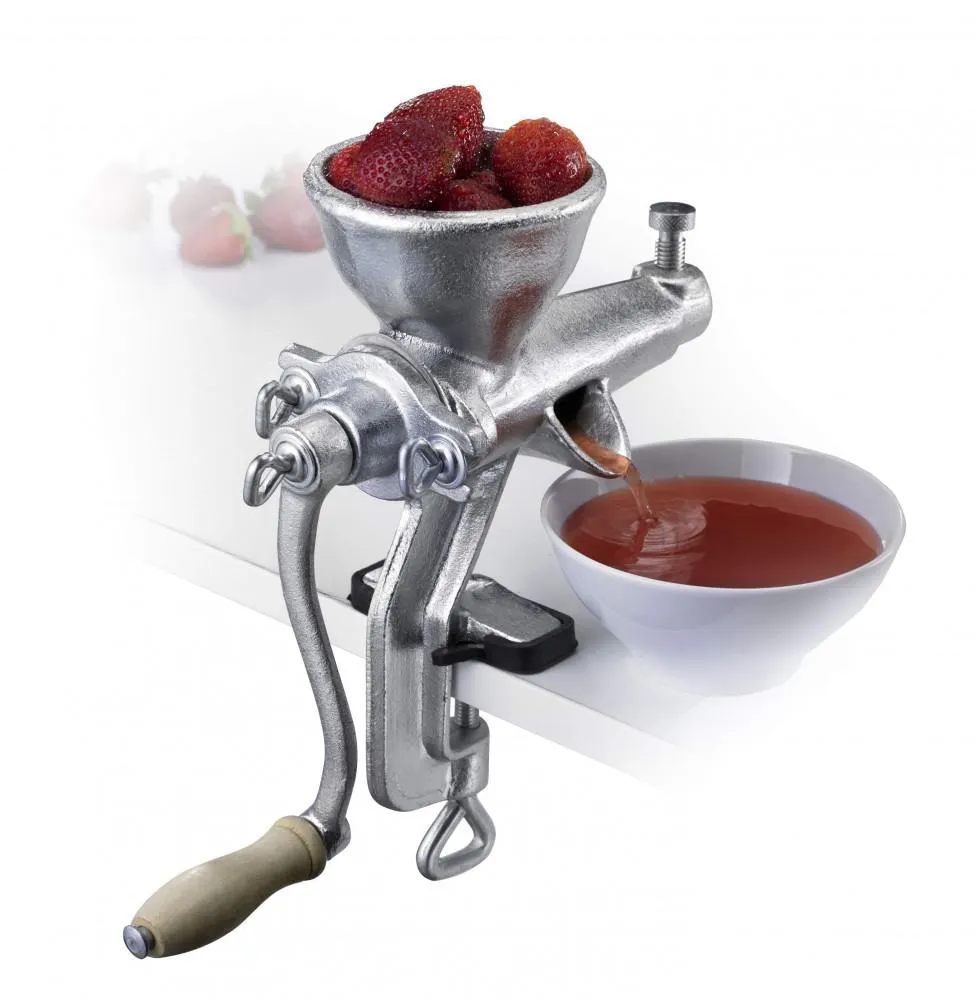 Westmark Saft- und Beerenpresse Starke Else mit Erdbeeren, Saftauslauf