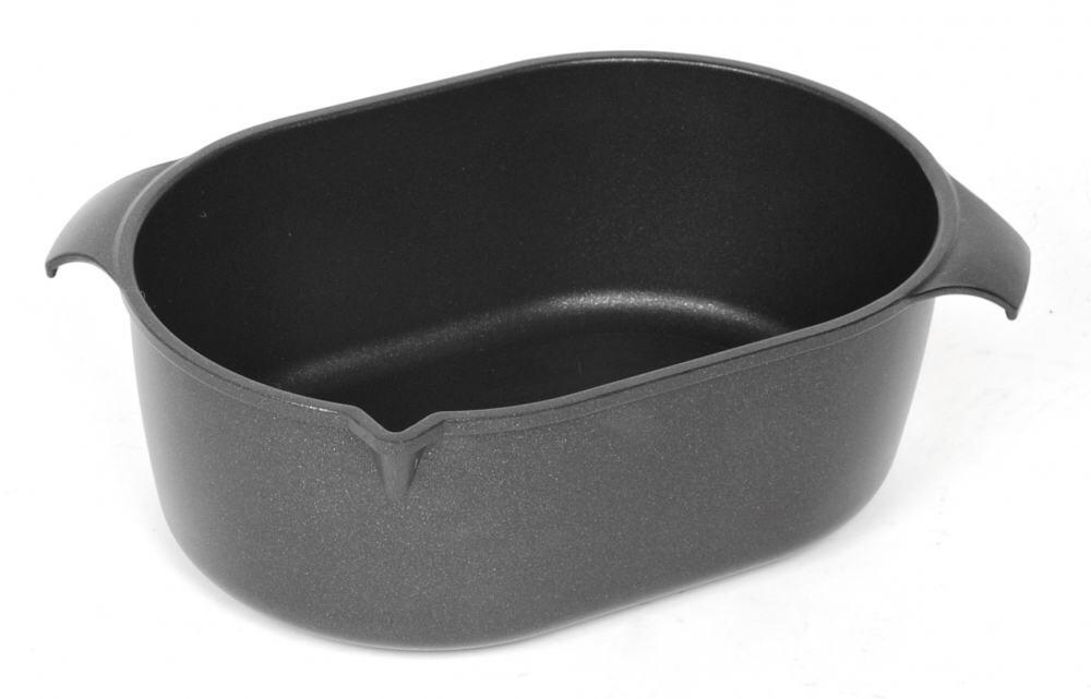 AMT Gastroguss Aluguss Bräter 32x22 mit Ausgießer schwarz