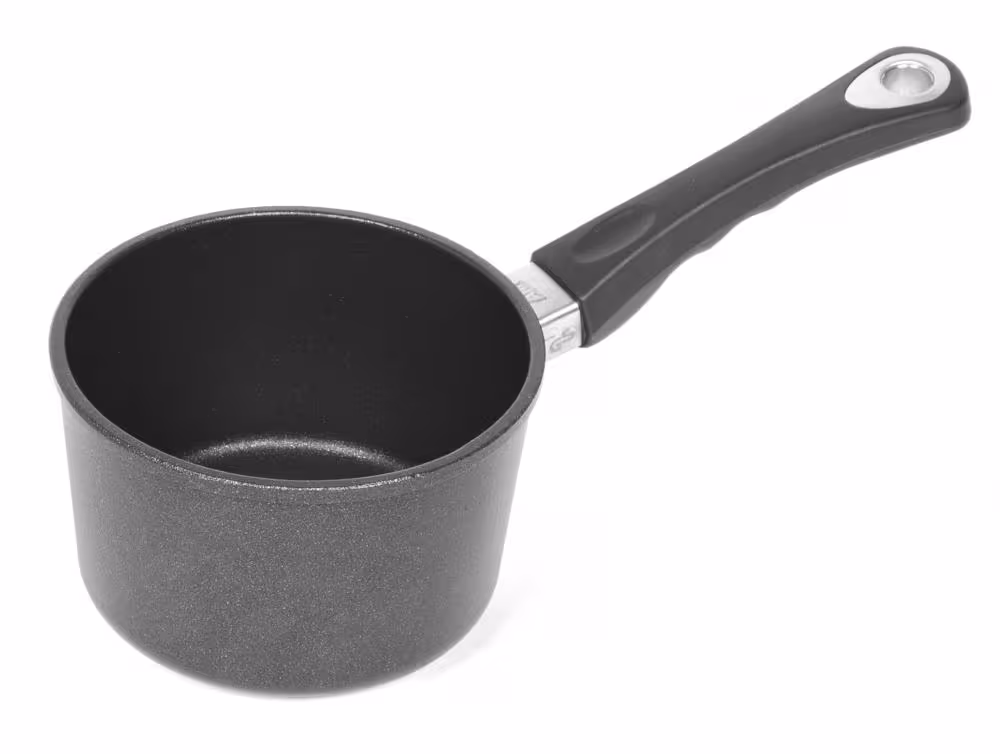 AMT Gastroguss Milch- und Saucentopf Aluguss Stieltopf schwarz