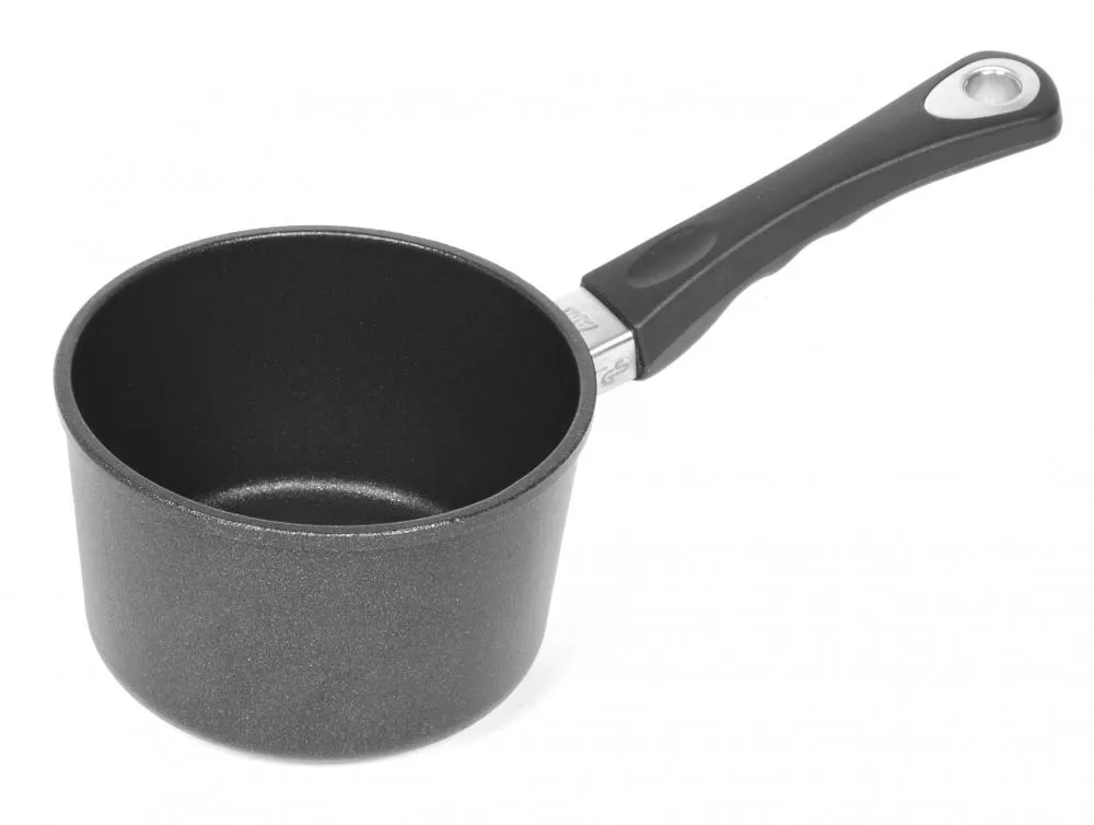 AMT Gastroguss Milch- und Saucentopf Aluguss Stieltopf schwarz