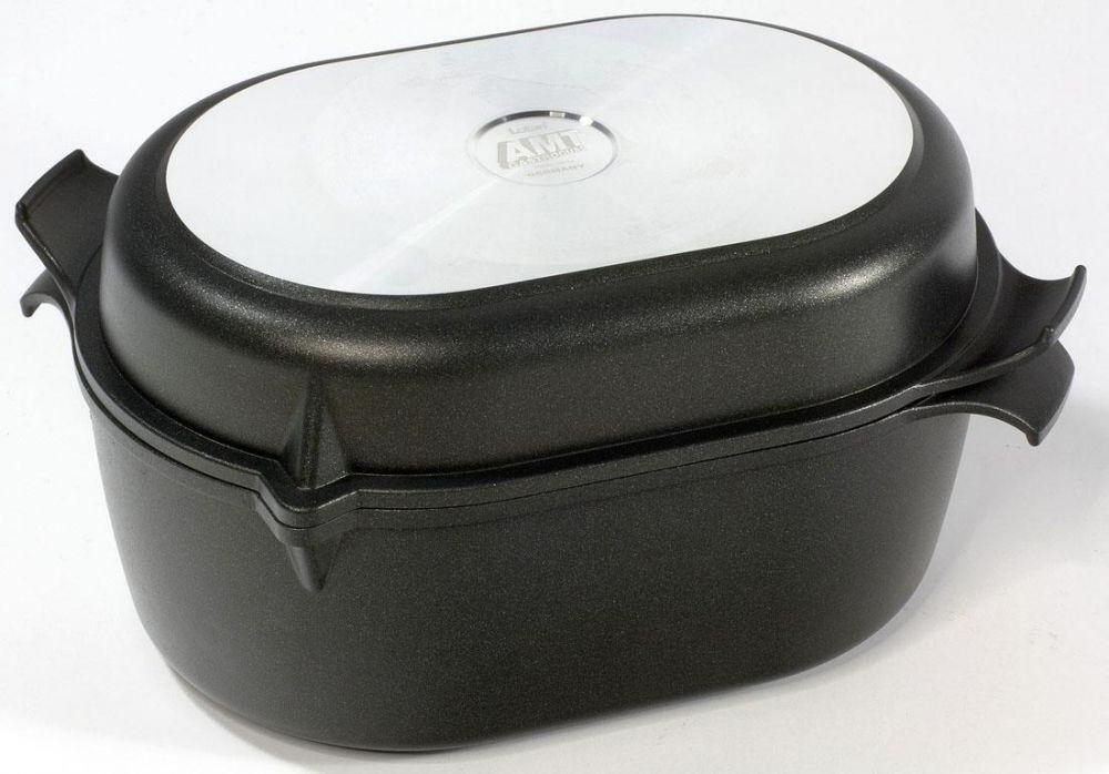 AMT Gastroguss Bräter 41x28 cm Aluguss mit Deckel
