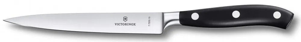 Victorinox Grand Maitre Tranchiermesser 15 cm geschmiedet, schwarzer Griff