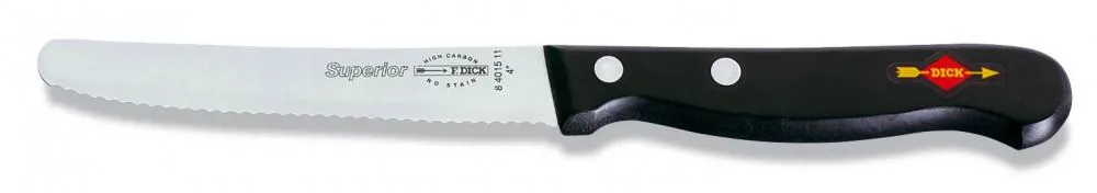 Dick Allzweckmesser Superior Wellenschliff mit schwarzem Griff