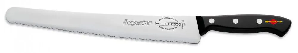 Dick Universalmesser Superior runde Welle, Wellenschliff Küchenmesser schwarz Griff