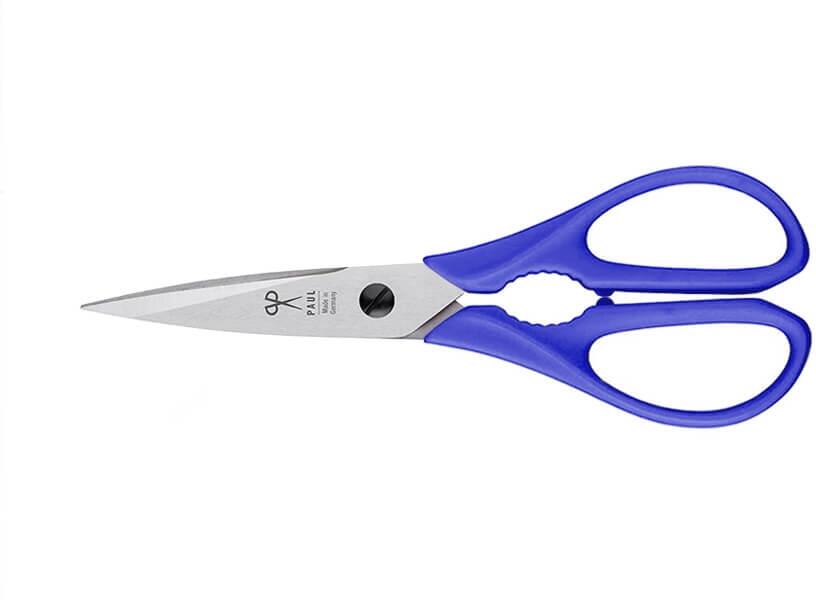 Scherenmanufaktur Paul Küchenschere Mikroverzahnung königsblau Edelstahl