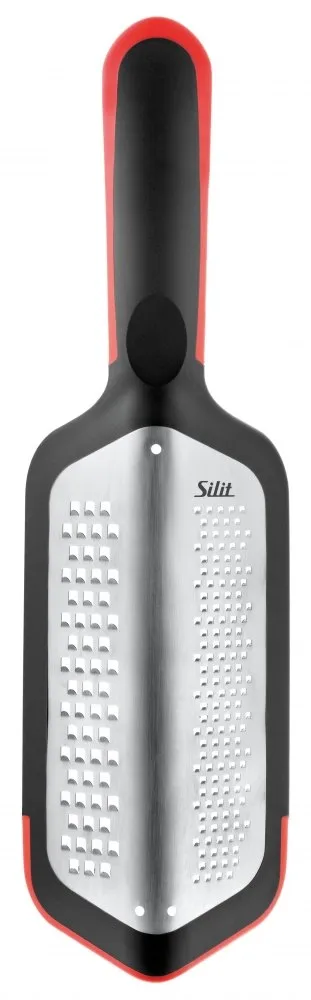 Silit 2in1 Reibe GrateCut Edelstahl Küchenreibe mit Griff rot schwarz