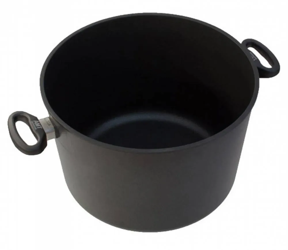 AMT Gastroguss Aluguss Induktion Kochtopf mit Griffen schwarz