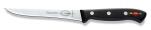 Dick Ausbeinmesser Superior, gebogene Klinge, schwarzer Griff mit Nieten