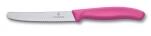 Victorinox Tomaten- und Wurstmesser mit Wellenschliff, 11 cm, pink