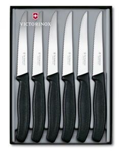 Victorinox SwissClassic Steakmesser-Set, 11 cm, schwarz, 6-teilig