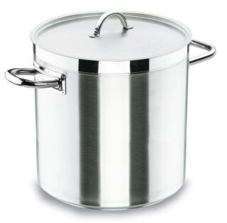 Lacor Suppentopf Chef Luxe Edelstahl mit Deckel und Griffen
