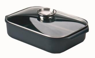 Krüger Bräter Delta Glasdeckel rechteckig schwarz