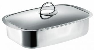 Schulte-Ufer Sichtbräter Edelstahl Bräter mit Glasdeckel