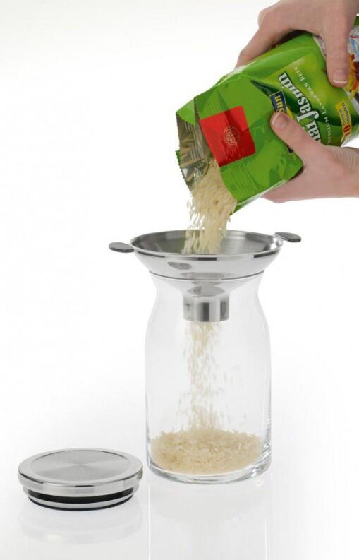 Westmark Einmachtrichter Edelstahl für Reis in Einmachglas