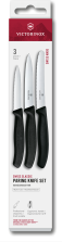 Victorinox Swiss Classic Gem&uuml;semesser-Set, schwarz, 3-teilig