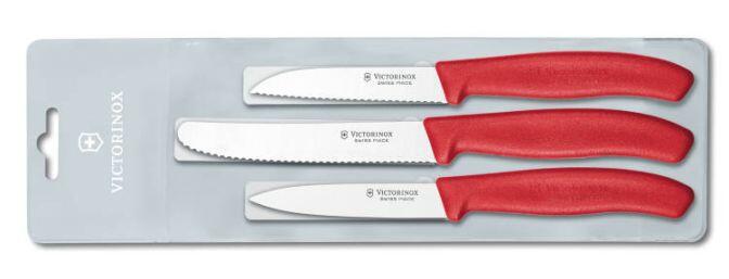 Victorinox Swiss Classic Gemüsemesser-Set, rot, 3-teilig