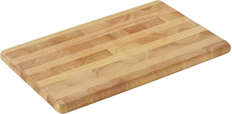 Zassenhaus Tranchierbrett Gummibaum Stirnholz robustes Schneidebrett aus Holz