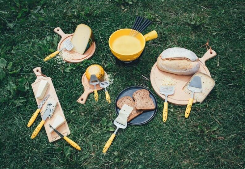 Boska Käsehobel Mini Cheesy beim Picknick mit Käse und Brot