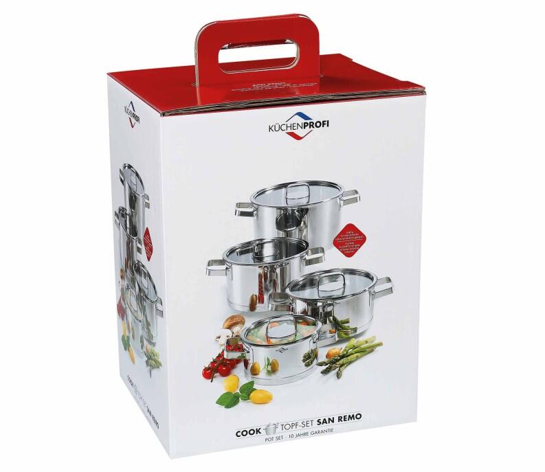 Küchenprofi Topfset San Remo 4-teilig in Verpackung